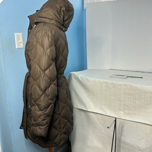 Eddie Bauer 700 Fill Premium Goose Down Parka Jacket Brown with Hood - Picture 3 of 9